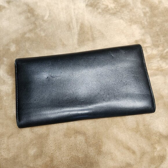 Coach Black Tri-fold Wallet, Authentic - Picture 2 of 10